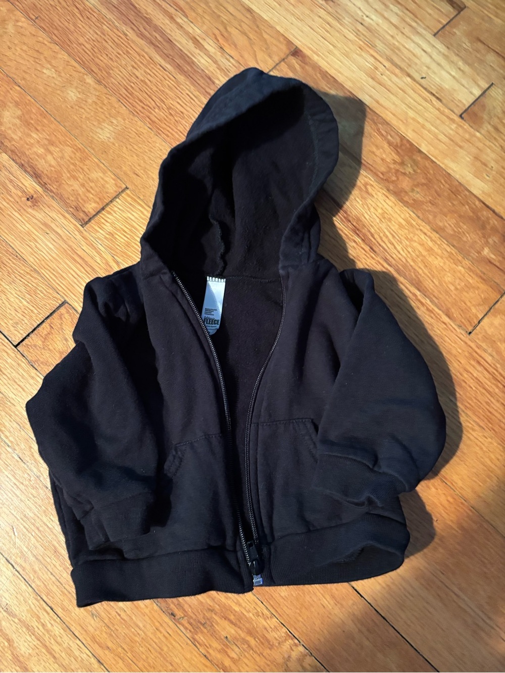 Kids Black Zip-Up Hoodie